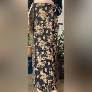 Floral wrap skirt